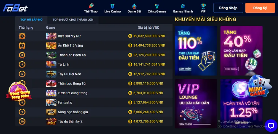 Banner chương trình VIP độc quyền của Betvision